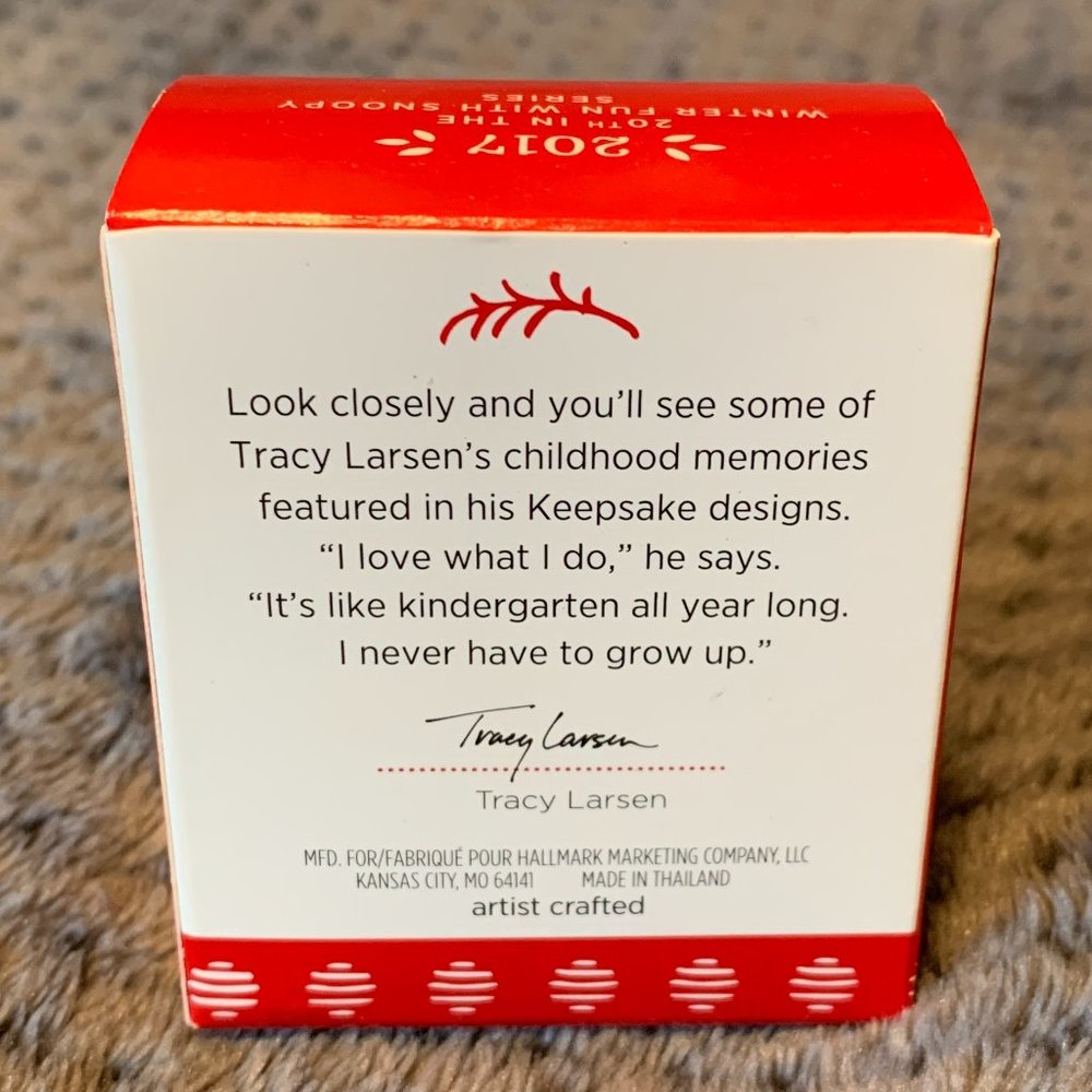 Hallmark Keepsake Ornament (2017): Peanuts Winter Fun With Snoopy & Woodstock - Picture 2 of 4